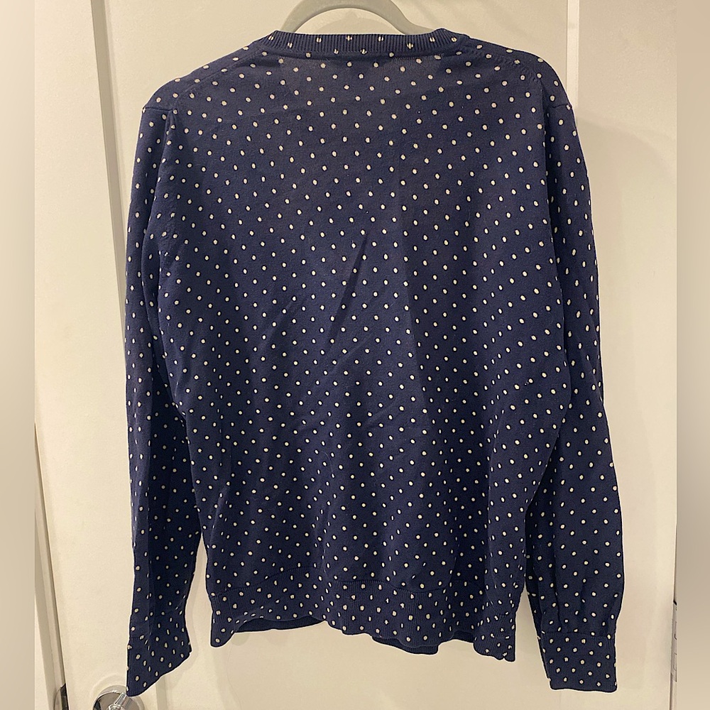 Tommy Hilfiger navy blue polka dot cardigan - Picture 4 of 7
